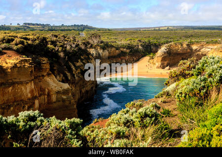 Loch Ard Gorge ist Teil der Port Campbell National Park an der Great Ocean Road, Victoria, Australien. Stockfoto