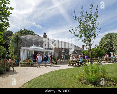 Der Tee Zimmer im Verlorenen Gärten von Heligan, Pentewan, Cornwall. Von Hand gepflegten der Vergangenheit zu bewahren und die Zukunft zu schützen Stockfoto