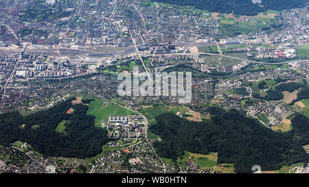 Zürich aus der Vogelperspektive Stockfoto