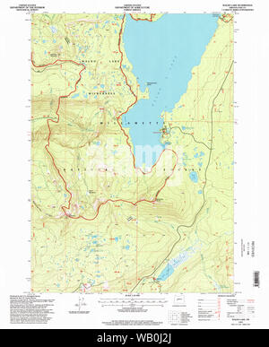 USGS Topo Karte Oregon Waldo See 281984 1997 24000 Wiederherstellung Stockfoto