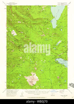 USGS Topo Karte Oregon Waldo See 283002 1956 62.500 Wiederherstellung Stockfoto