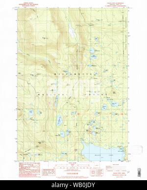 USGS Topo Karte Oregon Waldo Berg 281985 1986 24000 Wiederherstellung Stockfoto