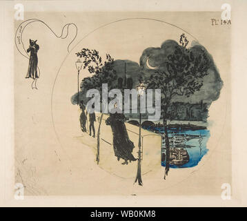 Vintage street scene Abbildung Stockfoto