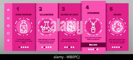 Wasseraufbereitung Onboarding Vektor Stock Vektor