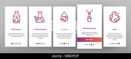 Wasseraufbereitung Onboarding Vektor Stock Vektor