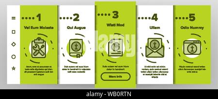 Technische Dokumentation Onboarding Vektor Stock Vektor