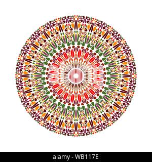 Runde kreisförmige Kies ornament Mandala - geometrische abstrakte vektor design auf weißem Hintergrund Stock Vektor