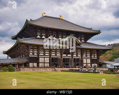 Der große Buddha Halle oder daibutsuden an der Todai-ji-Tempel in Nara, Japan Stockfoto