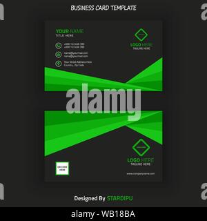 Grüne abstract vector Business Card Stock Vektor