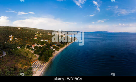 Griechenland, Ägäis, Pagasäischen Golf, afissos am Abend Stockfoto