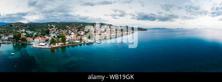 Griechenland, Ägäis, Pagasäischen Golf, afissos am Abend Stockfoto