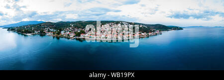 Griechenland, Ägäis, Pagasäischen Golf, afissos am Abend Stockfoto