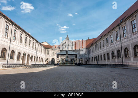 Der Innenhof der Residenz Museum in München, Bayern, Deutschland. Stockfoto