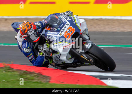 Silverstone, Großbritannien. 23 Aug, 2019. MotoGP GoPro Britischen Grand Prix, Praxis Tag; Reale Avintia Racing riderTito Rabat auf seiner Ducati Desmosedici GP18-Redaktion nur mit der Credit: Aktion Plus Sport Bilder/Alamy leben Nachrichten Stockfoto