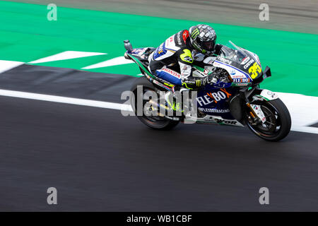 Silverstone, Großbritannien. 23 Aug, 2019. MotoGP GoPro Britischen Grand Prix, Praxis Tag; LCR Honda Castrol Fahrer Cal Crutchlow auf seiner Honda RC213V-Redaktion nur mit der Credit: Aktion Plus Sport Bilder/Alamy leben Nachrichten Stockfoto