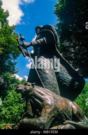 Italien Marken Jesi Statue von Friedrich II. von Schwaben Stockfoto