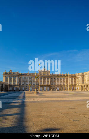 Das Äußere des Königlichen Palast, Madrid, Spanien, South West Europe, Stockfoto