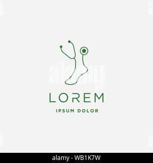 Fuß Bein Logo Design Vector Illustration Stock Vektor
