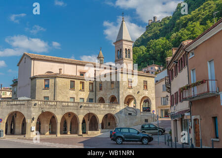 SAN MARINO - 22. Juni, 2014: Central Square Stockfoto