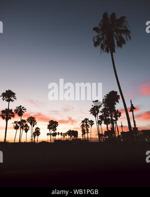Sonnenuntergang am Venice Beach Kalifornien USA Stockfoto