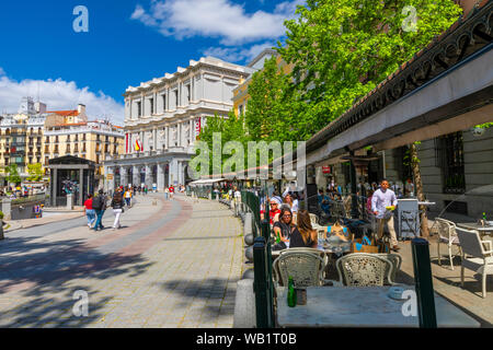 Restaurant auf der Plaza de Oriente, Madrid, Spanien, South West Europe Stockfoto