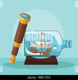 Antike meer Navigation tools Cartoons Stock Vektor