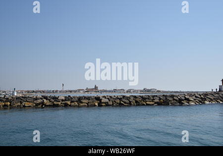 Saintes Maries de la Mer, Côte d'Azur, Camargue, Südfrankreich. Stockfoto