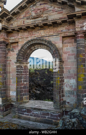 Stadt zerstört von Vulkan Paricutin Stockfoto