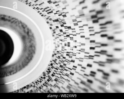 Genetik Forschung. DNA (Desoxyribonukleinsäure) autoradiogram zur Veranschaulichung von genetischen Ergebnisse. Stockfoto