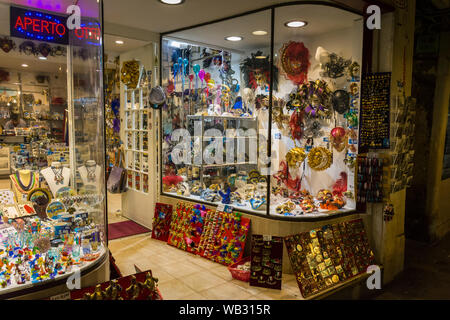 Souvenir shop in Venedig, Italien Stockfoto