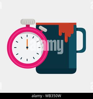 Kaffeepause Konzept Symbol Vektor illustration Stock Vektor