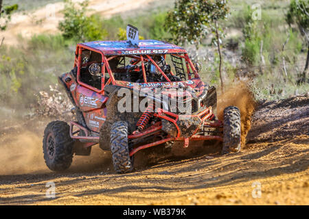 Monza Park, Ballarat, Victoria, Australien. 24. August 2019. Die dritte Runde der Dewalt SXS australische Meisterschaften - #657 Ewan McClure Fahren seines SXS-Turbo. Credit: Brett Keating/Alamy leben Nachrichten Stockfoto