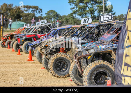 Monza Park, Ballarat, Victoria, Australien. 24. August 2019. Die dritte Runde der Dewalt SXS australischen Chapionships. Credit: Brett Keating/Alamy leben Nachrichten Stockfoto