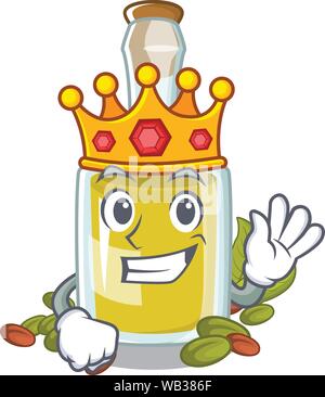 König Pistazien Öl isoliert mit der Cartoon Stock Vektor