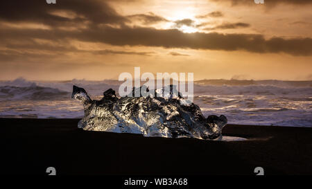 Eisberg (Diamant) Strand im südlichen Island Stockfoto