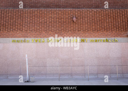 Marrakesch, Marokko - März 14, 2019: Yves Saint Laurent Museum in Marrakesch, Marokko. Stockfoto