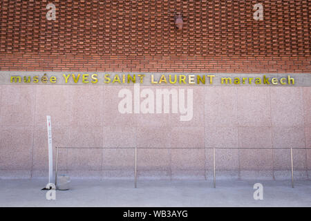 Marrakesch, Marokko - März 14, 2019: Yves Saint Laurent Museum in Marrakesch, Marokko. Stockfoto