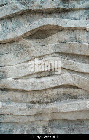 In der Nähe von schönen weißen Stein Schichten von Marmor Hintergrund. Stockfoto