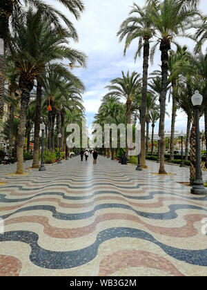 Explanada de Espana in Alicante Stockfoto