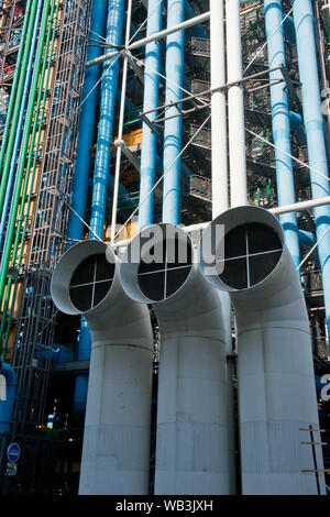 Luftdüsen des Centre Pompidou, Paris, Frankreich Stockfoto