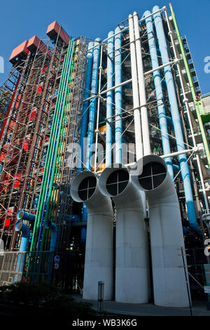 Luftdüsen des Centre Pompidou, Paris, Frankreich Stockfoto