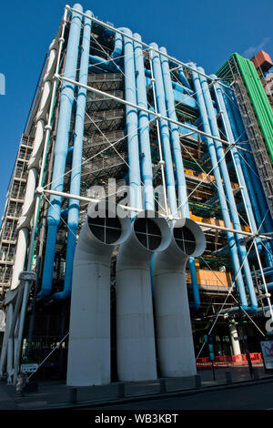 Luftdüsen des Centre Pompidou, Paris, Frankreich Stockfoto