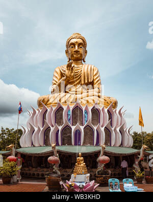 Wat Samphran, Drachen, Tempel, Bangkok, Thailand Stockfoto