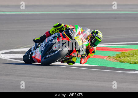 TOWCESTER, VEREINIGTES KÖNIGREICH. 24 Aug, 2019. Jorge Navarro (ESP) im freien Training Session 3 der GoPro Britischen Grand Prix in Silverstone Circuit am Samstag, 24. August 2019 in TOWCESTER, ENGLAND. Credit: Taka G Wu/Alamy leben Nachrichten Stockfoto