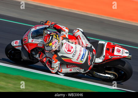 Silverstone, Northants, UK. 24 Aug, 2019. 24. August 2019; Silverstone Circuit, Silverstone, Northamptonshire, England; MotoGP GoPro Britischen Grand Prix qualifizieren; LCR Honda Idemitsu riderTakaaki Nakagami auf seiner Honda RC213V-Redaktion nur verwenden. Credit: Aktion Plus Sport Bilder/Alamy leben Nachrichten Stockfoto