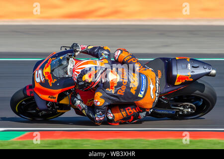 Silverstone, Northants, UK. 24 Aug, 2019. 24. August 2019; Silverstone Circuit, Silverstone, Northamptonshire, England; MotoGP GoPro Britischen Grand Prix qualifizieren; Red Bull KTM Factory Racing Reiter Johann Zarco auf seiner KTM RC 16-Redaktion nur verwenden. Credit: Aktion Plus Sport Bilder/Alamy leben Nachrichten Stockfoto