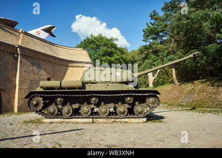 Sowjetische T-34 mittlerer Panzer aus dem Zweiten Weltkrieg im Museum Stockfoto