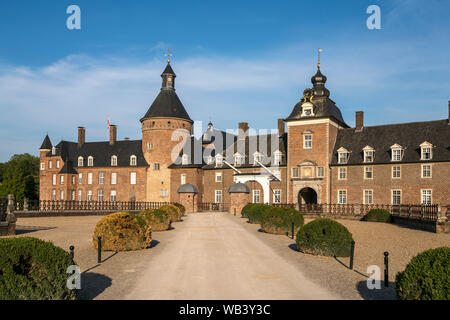 Wasserschloss Burg Anholt, Isselburg,, 92660 | Burg Anholt, Wasserburg, Bocholt, Nordrhein-Westfalen, Deutschland, Europ. Stockfoto