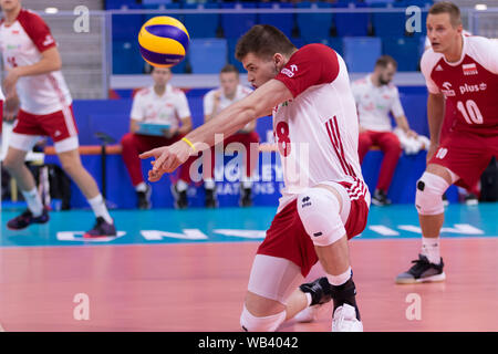 RICEZIONE BARTOSZ KWOLEK während Nationen Liga Männer - Polonia Vs Serbien, Mailand, Italien, 22. Jun 2019, Volleyball Volleyball Intenationals Stockfoto