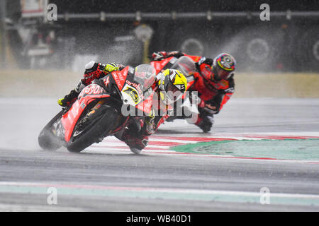 19 Alvaro Bautista während Pata Riviera von Rimini Runde 7 World Sbk-Rennen 1, Misano Adriatico, Italien, 22. Jun 2019, Motoren World SuperBike-SBK Stockfoto